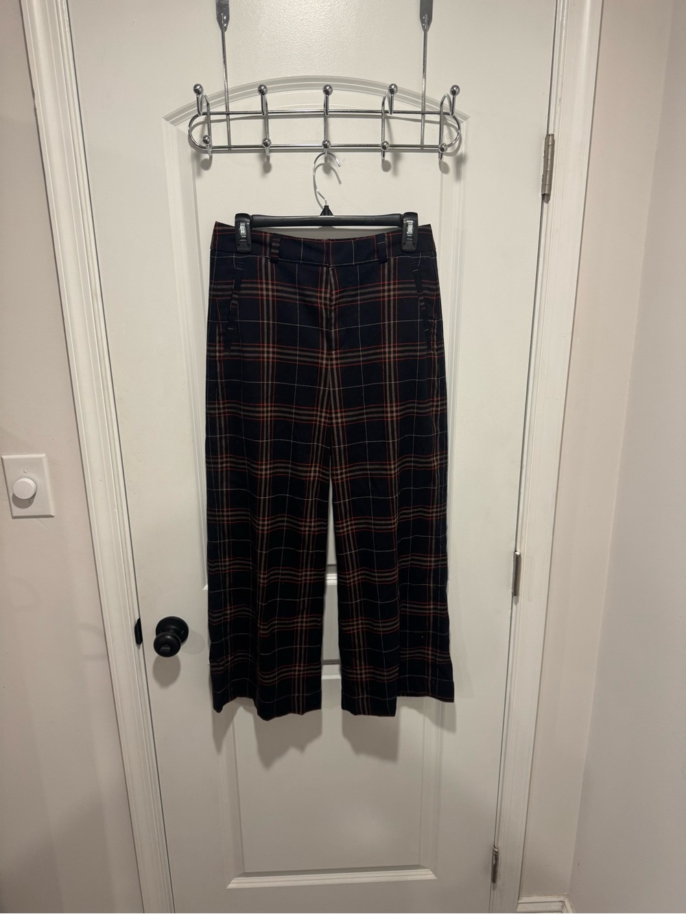 Banana Republic Black Plaid Chinos with Brown Windowpane